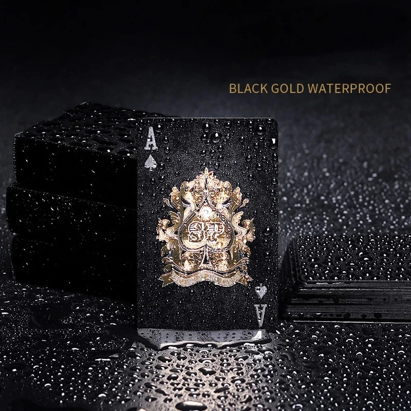 Black & Gold Waterproof Playing Cards