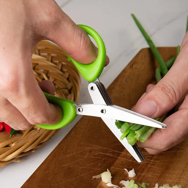 Multi-functional Stainless Steel 5 Layer Kitchen Scissors