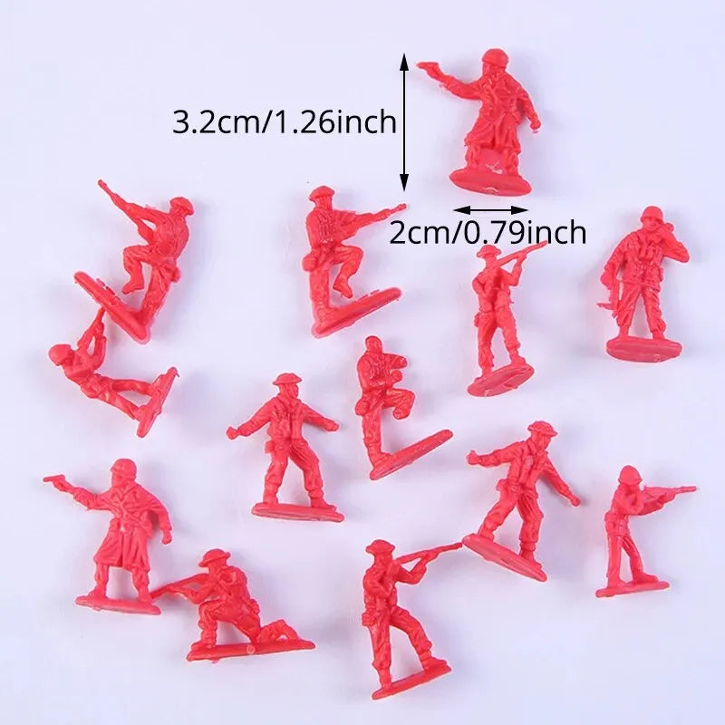 Variety Pack of 100 Toy Soldiers in Vibrant Colors - Educational and Fun Military Figures for Kids