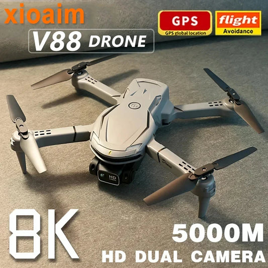 Mini Dual Camera Drone HD 8K GPS