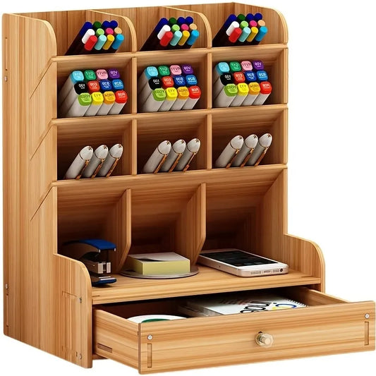 Ready-to-Assemble Wooden Desk Organiser