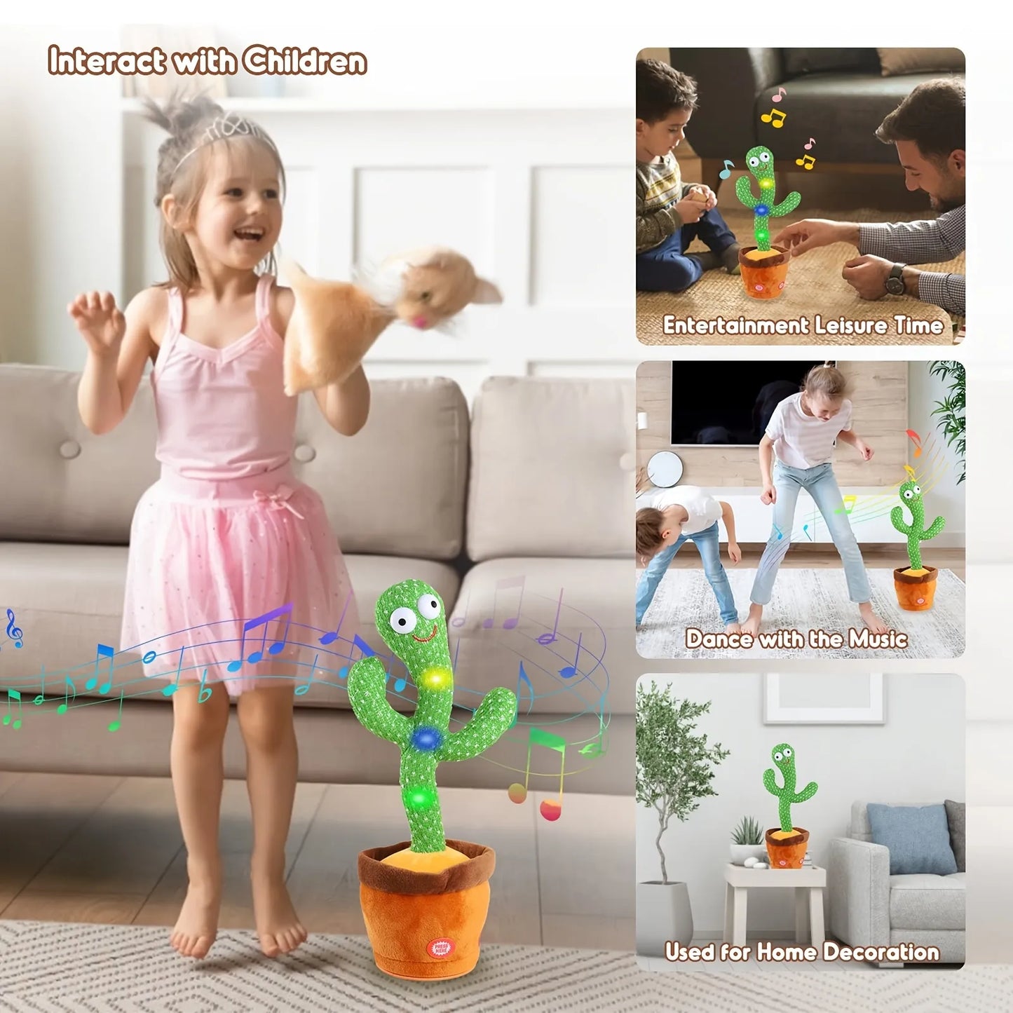 USB Dancing Cactus Toy (Singing & Recording)