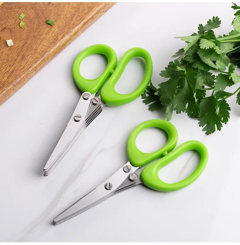 Multi-functional Stainless Steel 5 Layer Kitchen Scissors